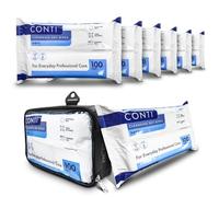 RE-GEN FlexPouch Dry Wipe Dispenser & Conti Soft 30x28cm Patient Cleansing Wipes, 6 Pack | Professional Personal Care Wipes | Ideal for Care Homes, Hospitals & Home Care | Adult Incontenance Aid