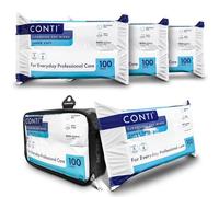 RE-GEN FlexPouch Dry Wipe Dispenser & Conti Super Soft 30x28cm Patient Cleansing Wipes, 3 Pack | Professional Personal Care Wipes | Ideal for Care Homes, Hospitals & Home Care | Adult Incontenance Aid