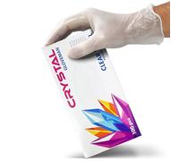 RE-GEN Gloveman Crystal Clear Vinyl Powder Latex Free Disposable Gloves | Food Approved, Multi-Purpose, General Cleaning | 100 Gloves/Per Box (Small - 100pc Box)