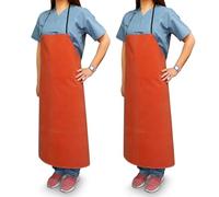 RE-GEN Heavy Duty Premium Red Natural Rubber Apron Twin Pack | Wokshop Grade, Oil, Chemical, Grease Resistant | Thick Industrial Strength High Temperature Waterproof PPE Protection