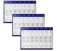 RE-GEN Triple Pack Premium XL Plus Morn-Bed Large Volume Storage Capacity Weekly Pill Organizer Storage Holder Box Tray