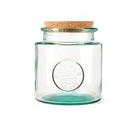Re-Generation Glassware Large Jar with Cork Lid, 1.5L, 100% Recycled