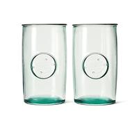 Re-Generation Glassware Set of 2 Smoothie Juice Tumblers, 450ml, 100% Recycled Glass