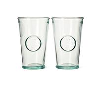 Re-Generation Glassware Set of 2 Tall Tumblers, 30cl, 100% Recycled Glass