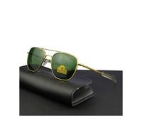 (RE-gold-green, Size 55mm) American Army Military Pilot RANDOLPH RE Sunglasses Glass