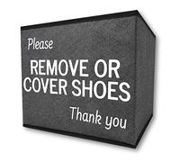 RE GOODS Shoe Cover Box | Disposable Shoe Bootie Holder For Realtor Listings and Open Houses | Please Cover or Remove Shoes Bin | Shoe Bootie Box
