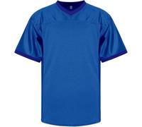 RE-HUO Blank Football Jersey Mesh Practice Athletic T-Shirt Plain Hip Hop Sports Jersey, Blue, XL