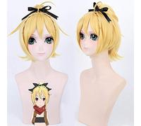 Re:life in a Different World from Zero Felt Wig Cosplay Costume Short Yellow Synthetic Hair Felt Anime Wigs Women(No Headwear)