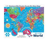 Re-marks Map of The World Deluxe Jigsaw Puzzle with Whimsy Pieces
