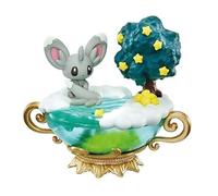 Re-Ment Pokemon Starrium Collection, Miniature Display Diorama Figures, Collectible Character Set with Pikachu, Cleffa, Multiple Colors, 3 Inch Height (Minccino)