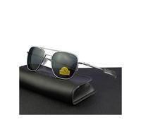 Top Quality American Army Military Pilot RANDOLPH RE Sunglasses Glass Lens Men Brand Designer Sun Glasses Driving Male Size 58mm RE-silver-gray