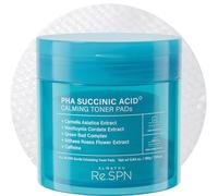 Re.SPN PHA Succinic Acid Calming Toner Pads - Daily Exfoliating, Hydrating and Soothing with CICA, Caffeine, Non-comedogenic, Vegan, Glass Skin, K-Beauty (70 Count)