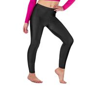 Re Tech UK - Girls Shiny Stretchy Dance Gymnastics Leggings (11-12, Black)