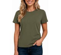 Re Tech UK - Ladies 100% Cotton T Shirts for Women UK, (Khaki, L)