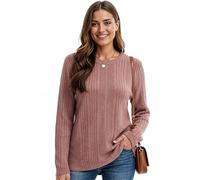 Re Tech UK - Light Rib Knit Jumpers for Women UK, Ladies Womens Tops, Perfect for Cooler Days, Ladies Jumpers, Knitted Long Sleeve Tops for Women, Blush Pink, ml