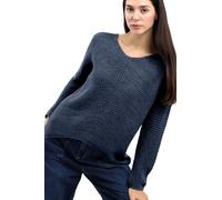 Re Tech UK - Warm Ladies V Neck Knitted Jumpers for Women - Soft Feeling - Loose Fitting - Long Line Top - Perfect for Winter, (Navy, M/L)