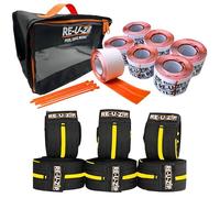 RE-U-ZIP® Heavy-Duty Reusable Dust Barrier Zipper | 6-Pack | Patented Hook & Loop System | Cost-Effective & Reliable | Lockable Safety Feature