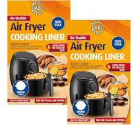 Re-usable Air Fryer Cooking Liners - Round Air Fryer Liners 24cm Parchment Paper for Air Fryer for Crisp Cooking 2 Pack