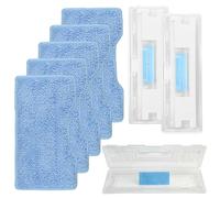 Re-usable Pad Refills Compatible with Shark VacMop Vacuum Spray Mop - 5 Pads and 3 Dirt Chambers, Refills for Shark VacMop Pads, Washable Microfiber Pads for VM200UK, VM200UKPL, VM200UKGN Model (C)