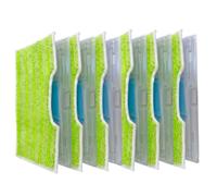 Re-usable Pad Refills Compatible with Shark VacMop Vacuum Spray Mop, Washable Microfiber Pads for A Sustainable Alternative to Disposable Cleaning Pads (6 Sets-Green (heavy-duty))