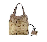 Re-Uz Lifestyle Shopper Foldable Reusable Shopping Grocery Bag -Coffee Break Latte