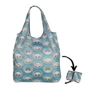 Re-Uz Lifestyle Shopper Foldable Reusable Shopping Grocery Bag - Flower Power Denim