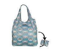 Re-Uz Lifestyle Shopper Foldable Reusable Shopping Grocery Bag - Flower Power Denim