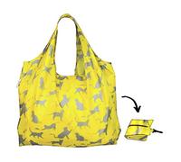 Re-Uz Lifestyle XL Shopper - Happy Cats Sage - Eco Friendly Reusable Foldable Shopping Grocery Bag