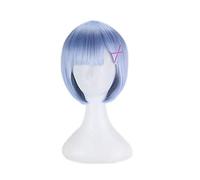 Re zero Ram Rem Wigs Headdress Re:Life In A Different World From Zero Cosplay Costumes Blue Pink Swimsuits One Size blue STYLE 1