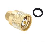 RE7141F Forklift Connector Adapter with Washer, Brass Female Tank Forklift Connector with 1 1/4 Female Thread and 1/4 Hose Thread, for Various Forklift Tank Sizes