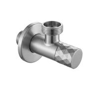 Rea - Angle Valve Diamond 03 1/2 Inch x 3/4 Inch Brushed Nickel 6.6 x 5 x 4.1 cm