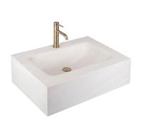 Rea - Apollo Gran Cloud Sky 70 Wall-Mounted Washbasin 50 x 70 x 20 cm Beige Stone Look