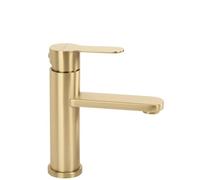 Rea - Arcos Low Washbasin Tap - Brushed Gold - Brass - 9.8 x 20 x 18.5 cm
