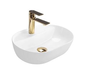 Rea Aura 42 Countertop Washbasin Bathroom Sink 30 x 42 x 12 cm Ceramic (White)