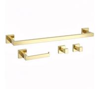 Rea - Bathroom Accessory Set l 4-Piece Rio - Golden - Metal - 57 x 8.5 x 5 cm