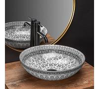 Rea REA-U8002 Bathroom Sink Made of Ceramic Arte Dark Grey-grey-REA-U8002, Gray