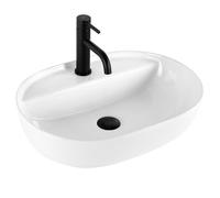 Rea REA-U4620 Bathroom Sink Made of Ceramic Aura 51-Snow white-REA-U4620, White