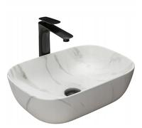 Rea Bathroom Sink Made of Ceramic Belinda Marble Matt - Stone Imitation - REA-U8702