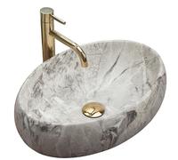 Rea Bathroom Sink Made of Ceramic Linda Stone - Stone Imitation - REA-U1020