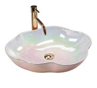 Rea Bathroom Sink Made of Ceramic Pearl Akoya - Pearl - REA-U3309