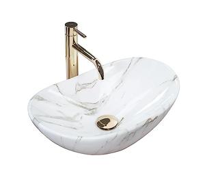 Rea Bathroom Sink Made of Ceramic Royal Mini Shiny Aiax - Stone Imitation - REA-U5063