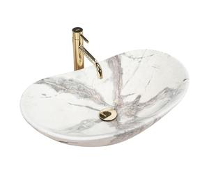 Rea Bathroom Sink Made of Ceramic Royal Sand - Stone Imitation - REA-U6502