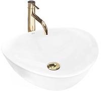 Rea Bathroom Sink Made of Ceramic Snow white-REA-U6333, White, Andrea 47 x 43 cm