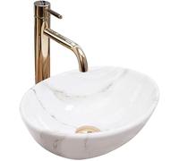 Rea Bathroom Sink Made of Ceramic Sofia Mini Aiax Shiny - Stone Imitation - REA-U8014