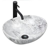 Rea Bathroom Sink Made of Ceramic Sofia Stone Matt - Stone Imitation - REA-U9908