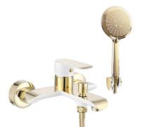 Rea Bathroom tap for Bath Bloom REA-B9932, White/Light Gold