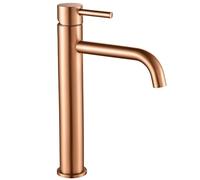 Rea Brushed Copper Bathroom Sink tap Lungo High REA-B1114