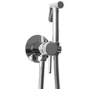 Rea Chrome Colour Finishing Brass Bidet Tap Ceramic Mixer Expendable Handle 1.2M Hose