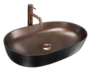 Rea CLEO 61 Copper Bush/Black Ceramic Countertop Wash Basin 41 x 60.5 x 14 cm Ceramic (Copper/Black)