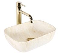 REA COUNTERTOP WASHBASIN Belinda MINI Beige, COUNTERTOP WASHBASIN Made of Ceramic